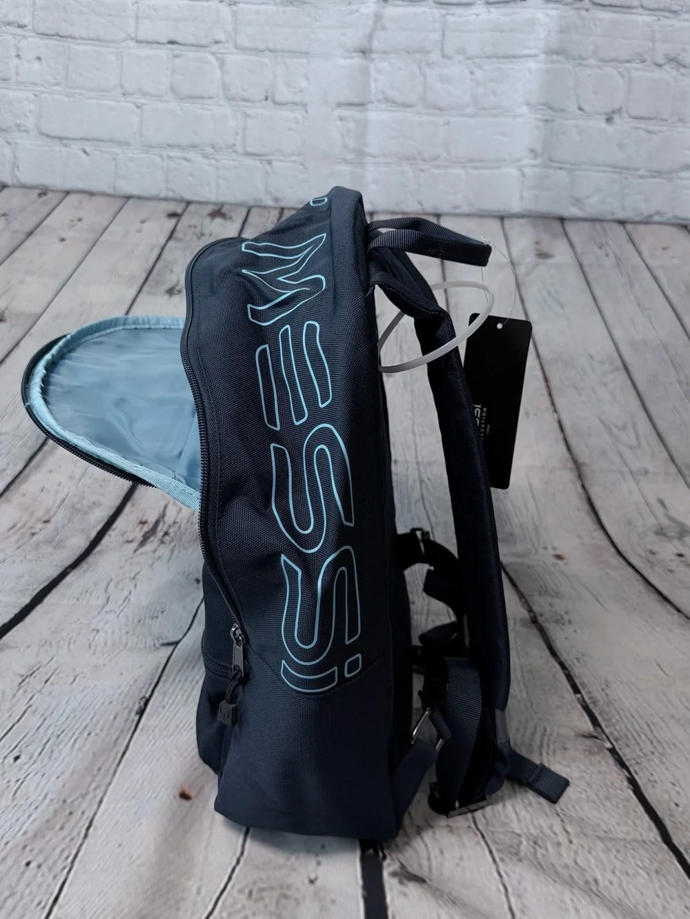 Messi Black/Blue Zip Backpack 15L Fits 15